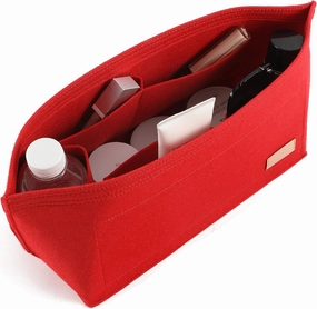 Doxo Purse Organizer Insert Handbag&Tote Felt Bag Fits for Speedy 35 and Neverfull MM Red