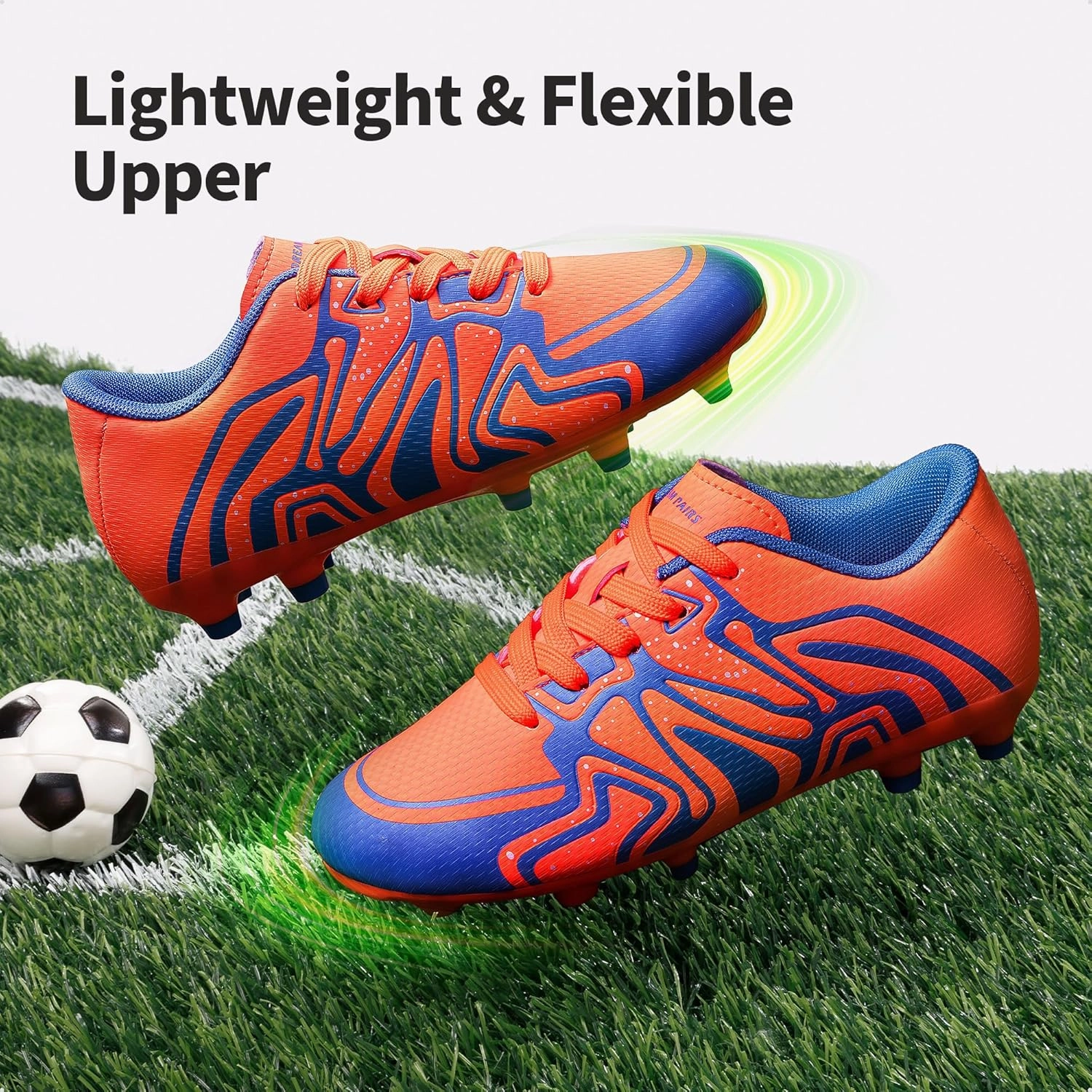 DREAM PAIRS Boys Girls Soccer Cleats Youth Firm Groud Baseball Cleats Sport Athletic Outdoor Trainning Football Shoes for Little/Big Kid