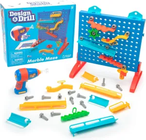 Educational Insights Design & Drill Marble Maze - STEM Building Toys for Kids, Marble Run Set with Electric Drill Toy, STEM Toys & Physics Games, Gifts for Boys and Girls Ages 5 