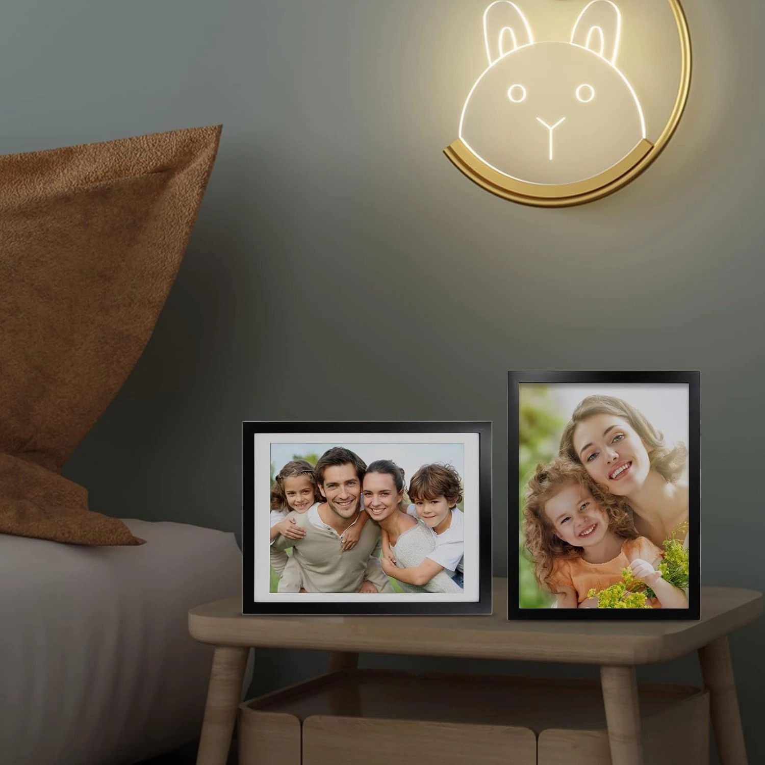 Egofine 12x16 Picture Frame Black Covered by Plexiglass Made of Solid Wood, Display Pictures 9x12 and 11x14 with Mat or 12x16 Without Mat for Table Top and Wall Mounting