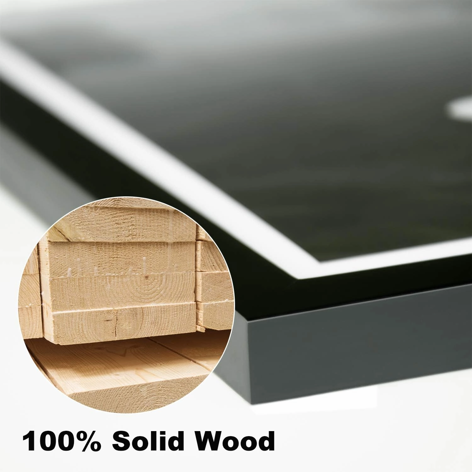 Egofine 12x16 Picture Frame Black Covered by Plexiglass Made of Solid Wood, Display Pictures 9x12 and 11x14 with Mat or 12x16 Without Mat for Table Top and Wall Mounting