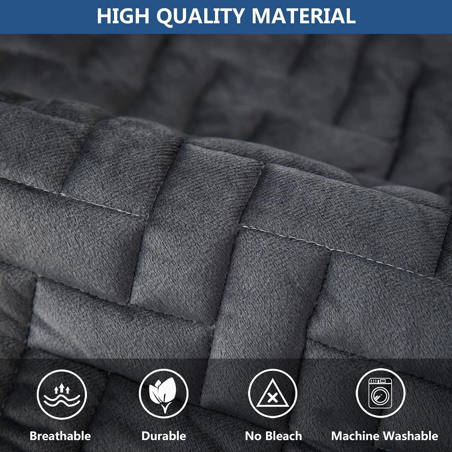 Eismodra Couch Cover,Sectional Couch Covers,Sofa Covers for 3 Cushion Couch,Anti-Slip Sofa Slipcovers for Dogs Cats Kids Loveseat Recliner L Shaped Armrest Backrest,Dark Gray 36''x70''(Only 1 Piece)