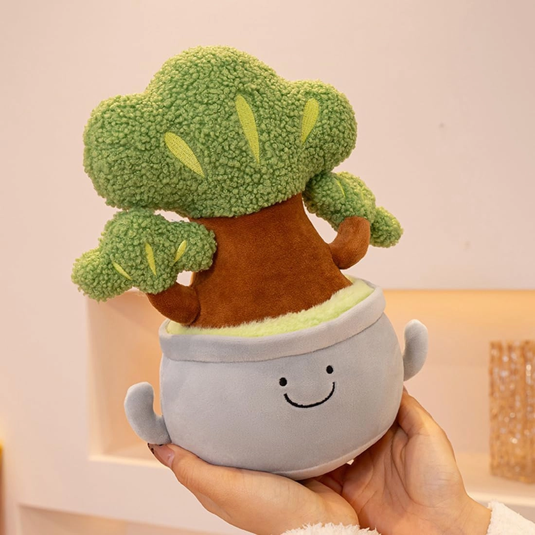 ELAINREN Lifelike Cedar Tree Plush Toy,Cute Pine Tree Plushies, Stuffed Pine Tree Potted Plants Doll, Soft Cedar Tree Succulent Plushie Gifts/9.8''
