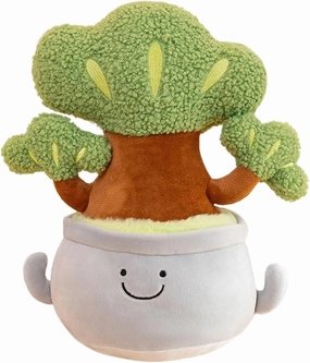 ELAINREN Lifelike Cedar Tree Plush Toy,Cute Pine Tree Plushies, Stuffed Pine Tree Potted Plants Doll, Soft Cedar Tree Succulent Plushie Gifts/9.8''
