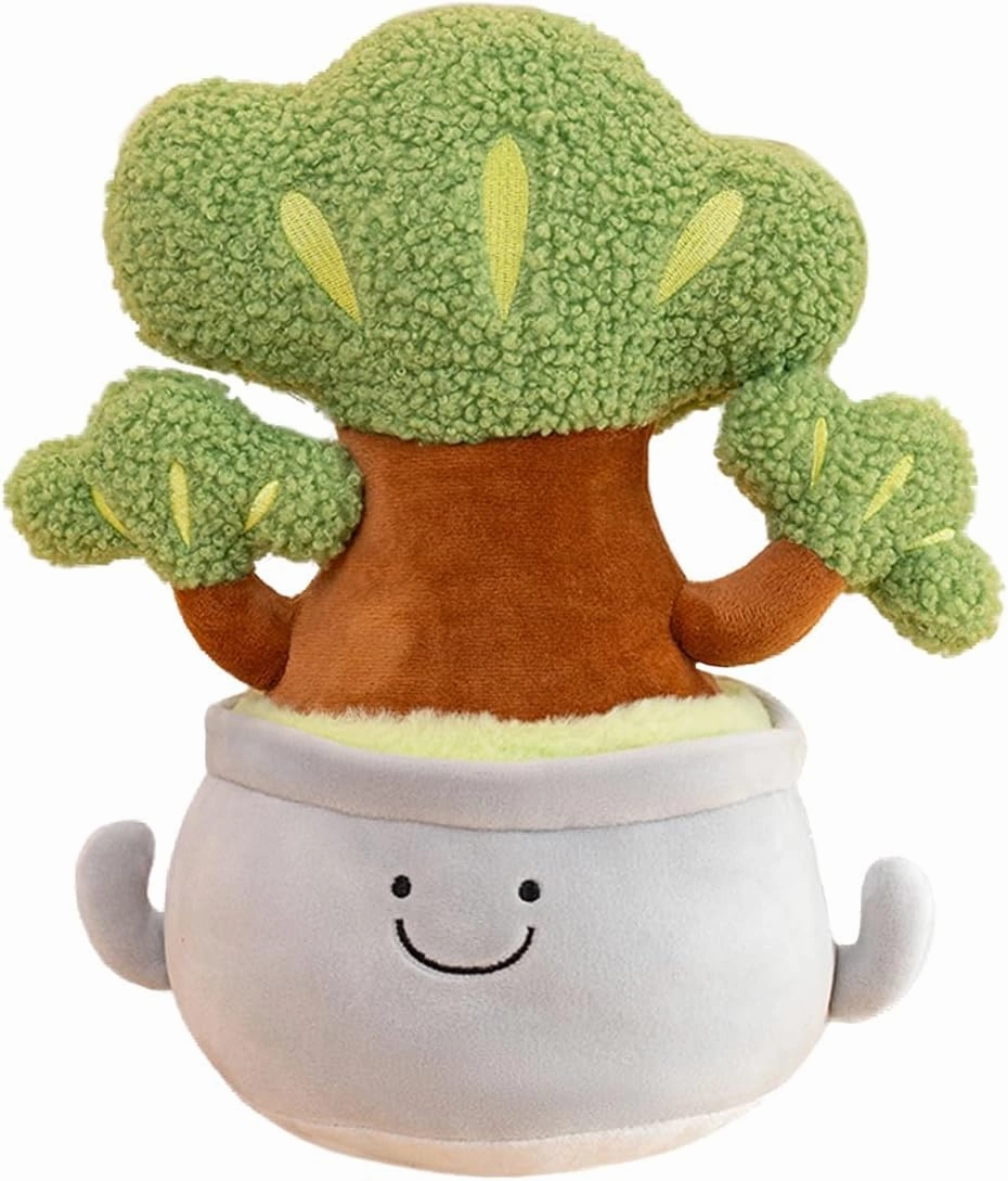 ELAINREN Lifelike Cedar Tree Plush Toy,Cute Pine Tree Plushies, Stuffed Pine Tree Potted Plants Doll, Soft Cedar Tree Succulent Plushie Gifts/9.8''