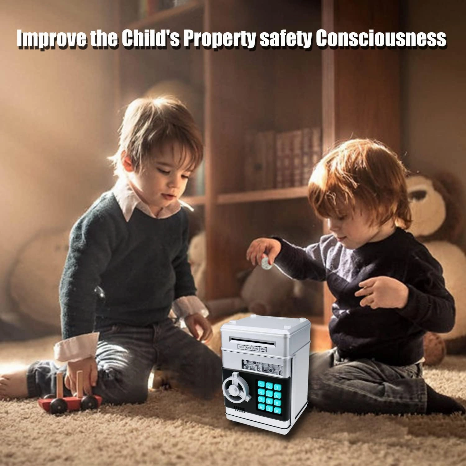 Electronic Password Piggy Bank for Kids - Mini ATM Safe Bank Toy for 3-14 Year Old Boys and Girls