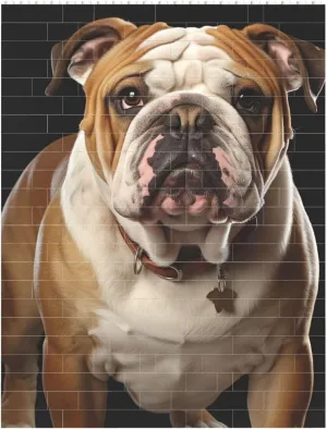 English-Bulldog Building Block Puzzle Personalized Building Bricks for Adults Square Shaped Block Puzzle Building Brick Block Puzzles Valentine's Day Gifts for Home Decor Brick Puzzle