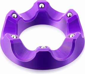 Enhon Bowling Rotating Ball Cup, Purple Bowling Cup Stand with Bearing Spinner Holder, Spare Ball Holder Spinner, Porous Ring Cleaning Display Rack