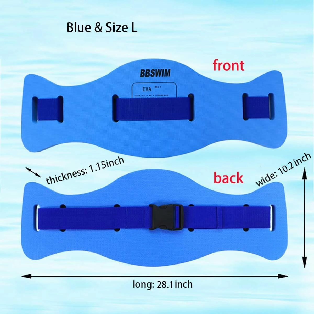 EVA Swimming Floatation Exercise Belt, Adjustable Swim Training Equipment Belt Outdoor Swim Training Tools for Adult and Kids