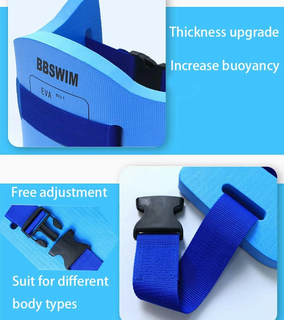 EVA Swimming Floatation Exercise Belt, Adjustable Swim Training Equipment Belt Outdoor Swim Training Tools for Adult and Kids