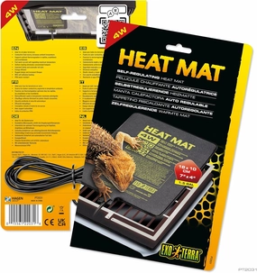 Exo Terra Heat Mat – Self-Regulating Reptile Heating Pad for Terrariums, Conductive Source for Reptiles & Amphibians, Fast Warm-Up, Safe & Energy Efficient, Even Distribution 4W