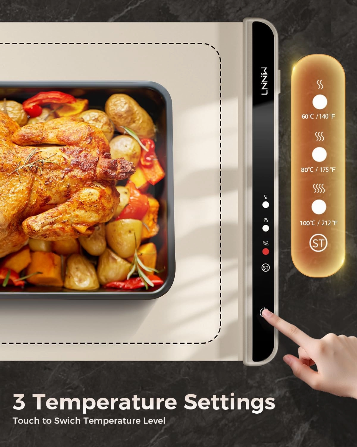 Extra Large Food Warming Mat, 36x15 Inch Electric Heating Tray for Parties, Buffets, and Family Gatherings