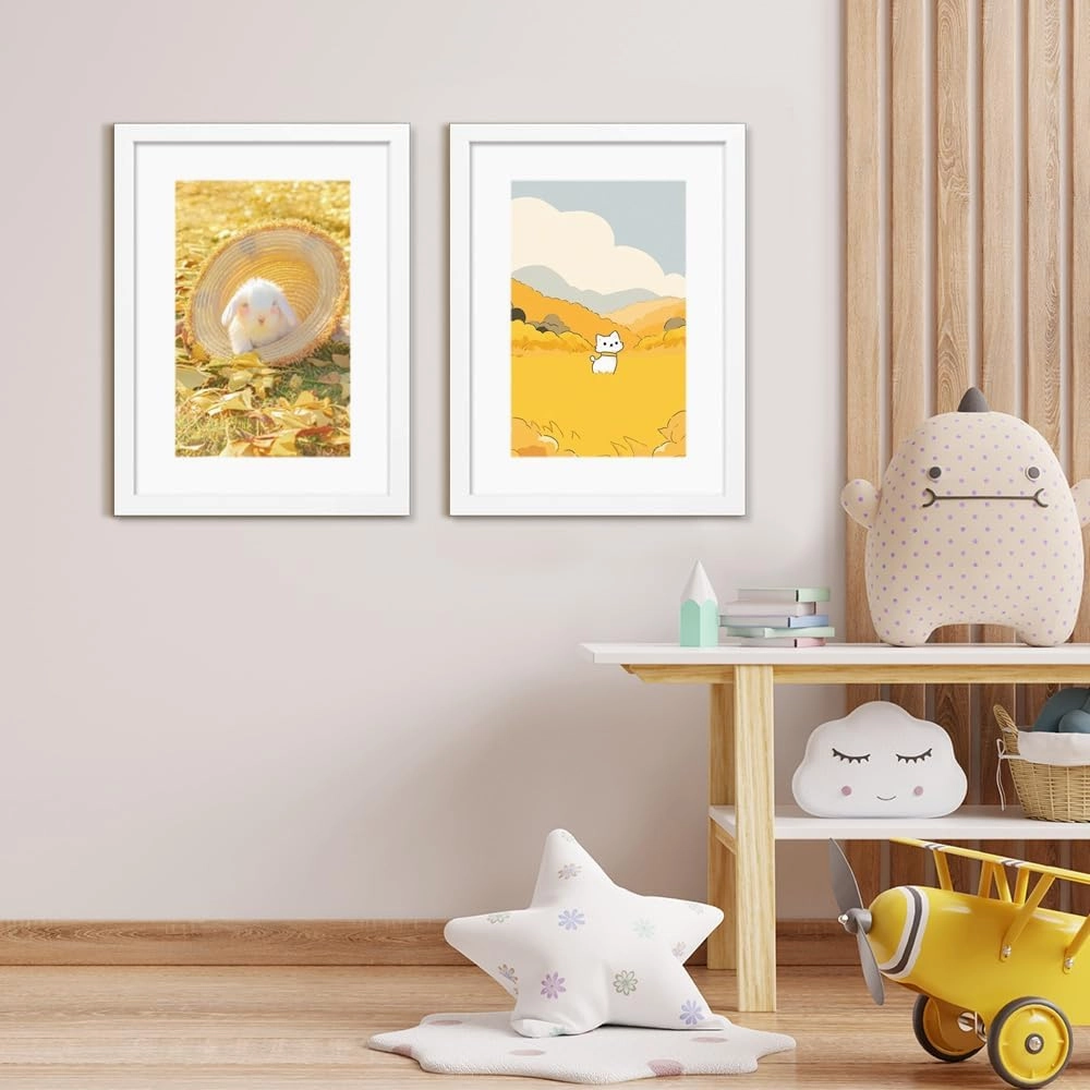 EZOOZE 20x28 Frame White Picture Frame-1PCS, Display 16x24 inch Photos with Mat Or 20x28 inch Print without Mat, Home Wall Decor