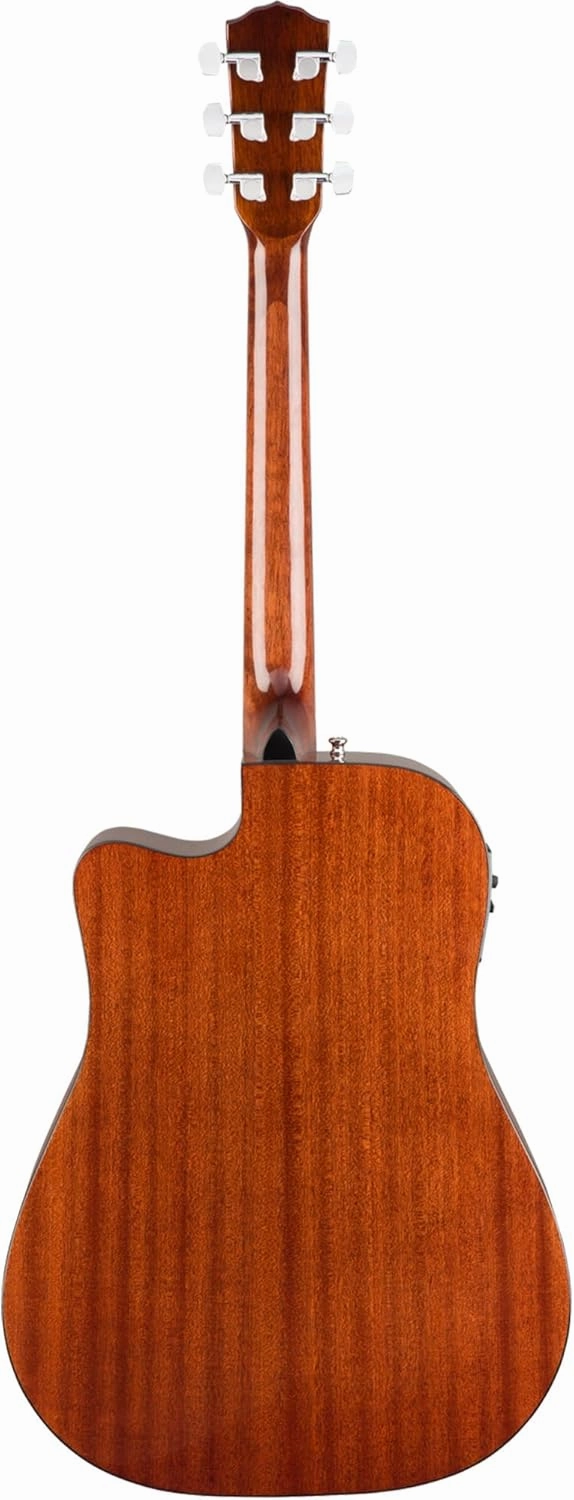 Fender CD-140SCE All-Mahogany Dreadnought Cutaway Acoustic Electric Guitar, with 2-Year Warranty, Fishman Pickup and Preamp System, Natural, with Case