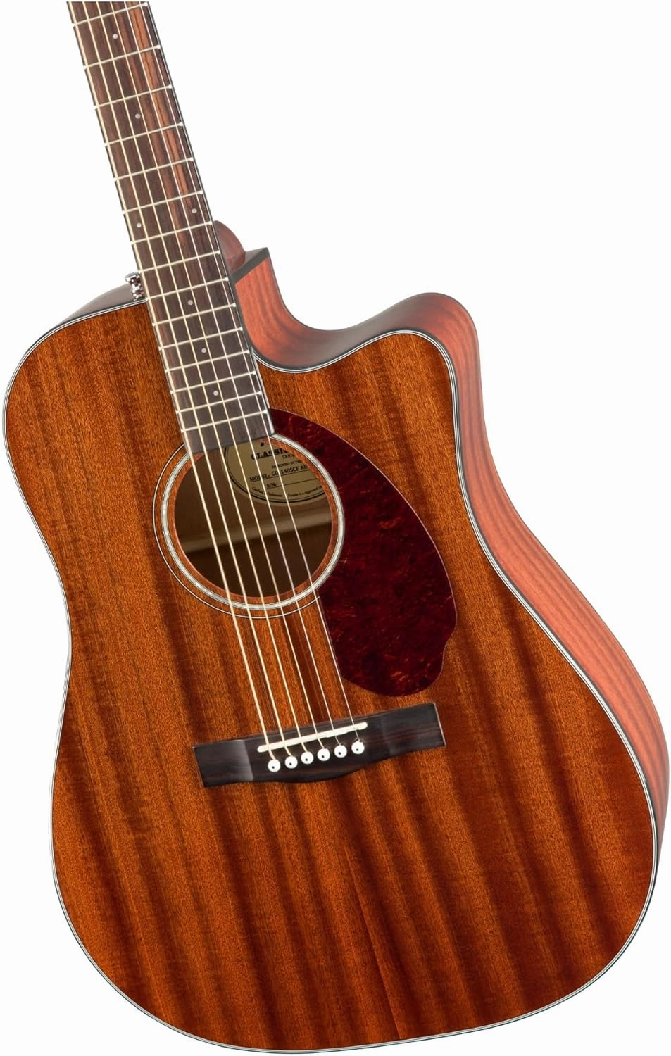 Fender CD-140SCE All-Mahogany Dreadnought Cutaway Acoustic Electric Guitar, with 2-Year Warranty, Fishman Pickup and Preamp System, Natural, with Case