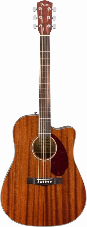 Fender CD-140SCE All-Mahogany Dreadnought Cutaway Acoustic Electric Guitar, with 2-Year Warranty, Fishman Pickup and Preamp System, Natural, with Case