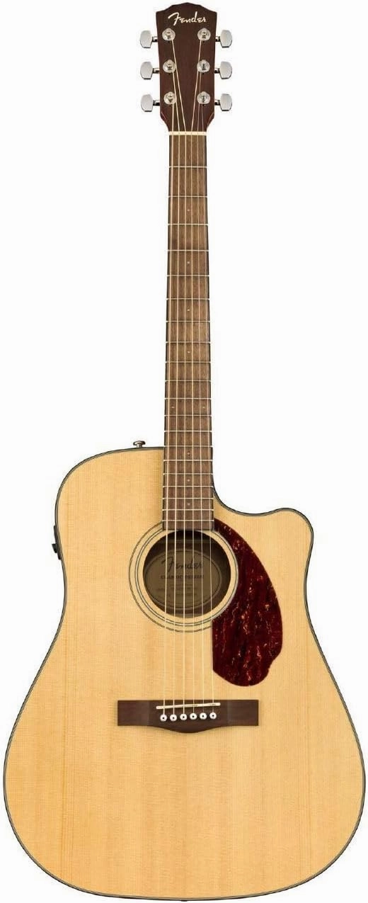 Fender CD-140SCE Dreadnought Cutaway Acoustic Electric Guitar, with 2-Year Warranty, Fishman Pickup and Preamp System, Natural, with Case