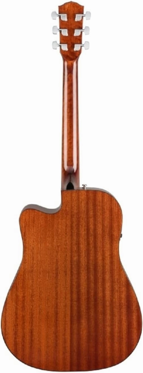 Fender CD-60SCE All-Mahogany Dreadnought Cutaway Acoustic Electric Guitar, with 2-Year Warranty, Fishman Pickup and Preamp System, Natural