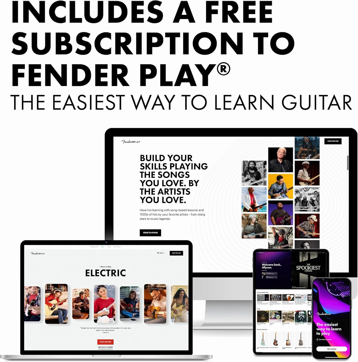 Fender FA-25 Dreadnought Acoustic Guitar, Beginner Guitar, with 2-Year Warranty, Includes Free Lessons, Natural