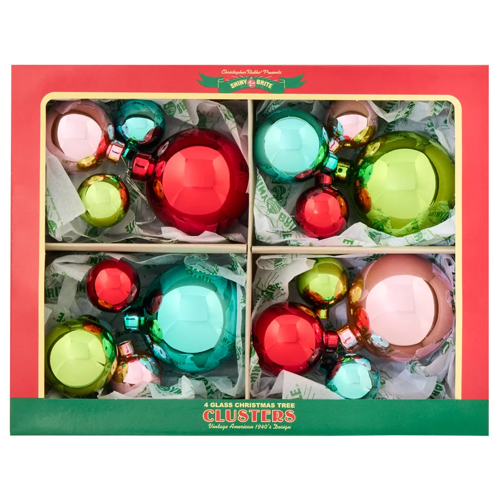 FESTIVE FETE 4PC 1.25",1.75" & 2.5" CLUSTERS