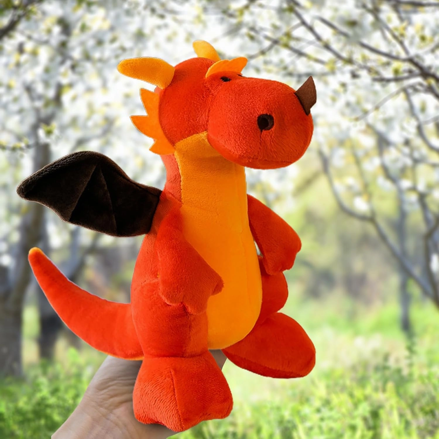 Fire Dragon - Cute Dinosaurs Stuffed Animal Plush Toy - Adorable Soft Dragon Toy Plushies and Gifts - Perfect Present for Kids, Babies, Toddlers (Orange,15.7 inch/40cm)