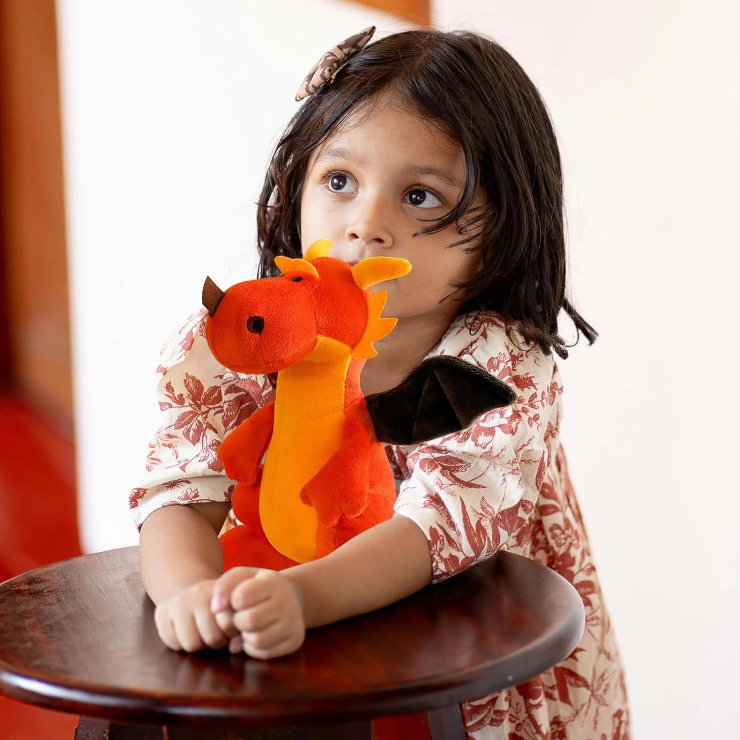 Fire Dragon - Cute Dinosaurs Stuffed Animal Plush Toy - Adorable Soft Dragon Toy Plushies and Gifts - Perfect Present for Kids, Babies, Toddlers (Orange,15.7 inch/40cm)