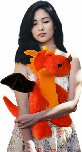 Fire Dragon - Cute Dinosaurs Stuffed Animal Plush Toy - Adorable Soft Dragon Toy Plushies and Gifts - Perfect Present for Kids, Babies, Toddlers (Orange,15.7 inch/40cm)