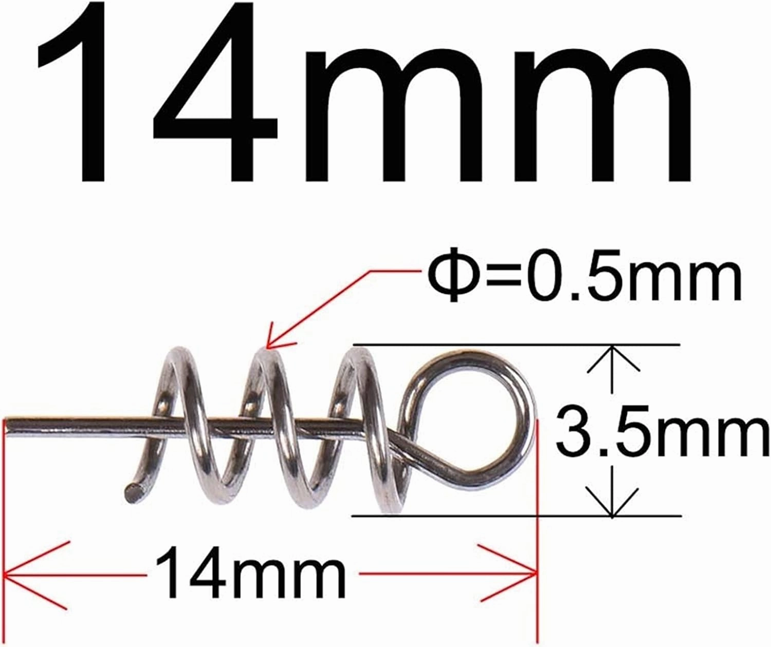 Fishing Hook 40/100PCS Stainless Steel Fishing Pins Spring Twist Lock Fishing Hook Tool Fixed Centering Pins Fixed Locking Needle for Soft Lure Bait Hooks