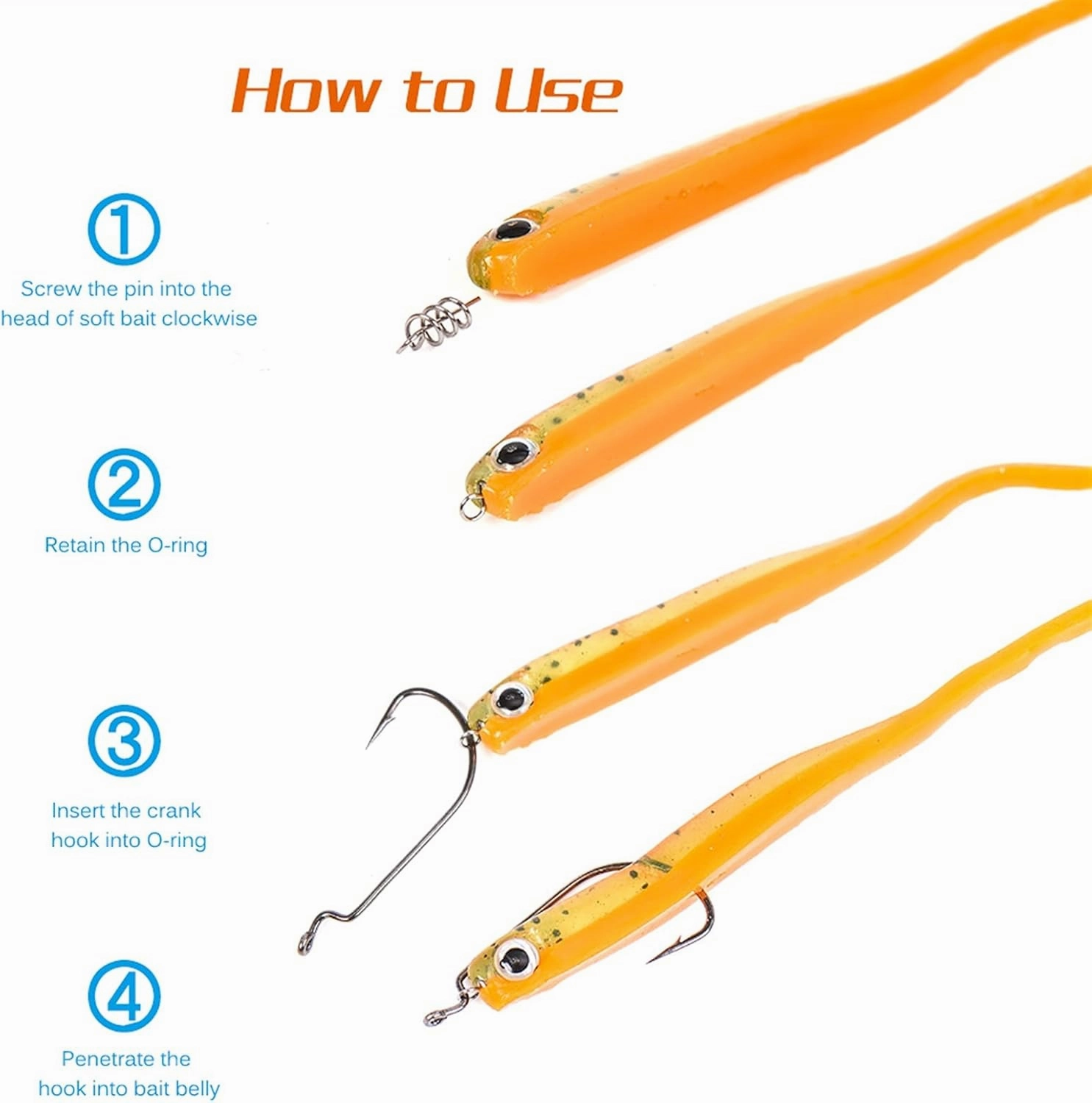 Fishing Hooks 40/100 Pcs Stainless Steel Fishing Pins Spring Twist Lock Fishing Hook Tool Centering Pins Fixed Latch Needle For Soft Lure Bait Fishing (Color : 20mm, Model Number : 40 pcs)