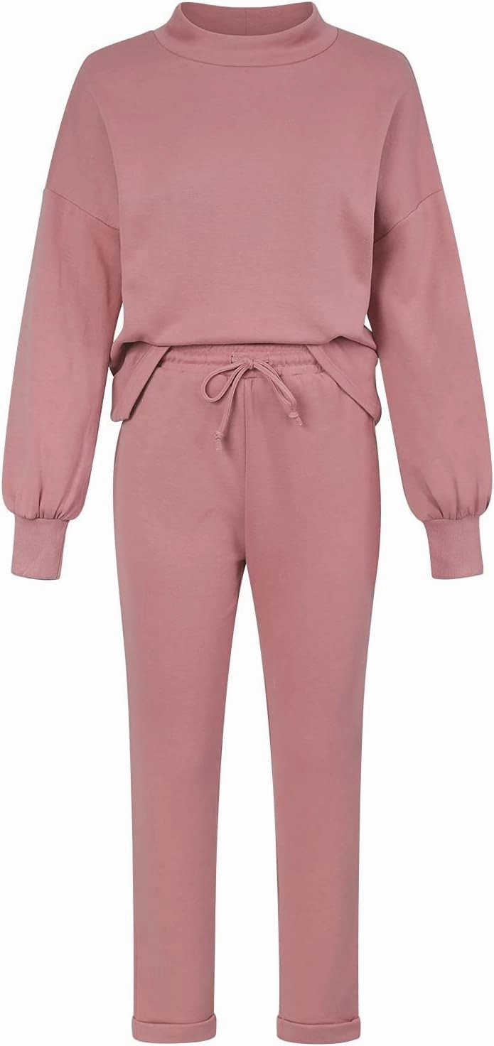 Fixmatti Women's 2 Piece Outfits Long Sleeve Pullover Sweatshirt Jogger Pants Sweatsuit