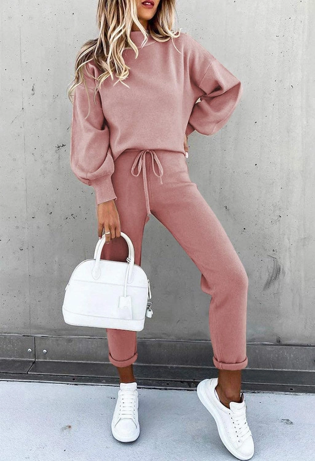 Fixmatti Women's 2 Piece Outfits Long Sleeve Pullover Sweatshirt Jogger Pants Sweatsuit