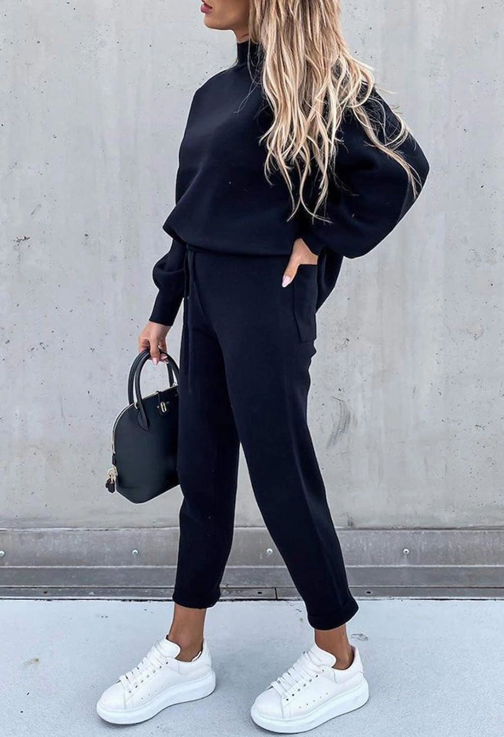 Fixmatti Women's 2 Piece Outfits Long Sleeve Pullover Sweatshirt Jogger Pants Sweatsuit