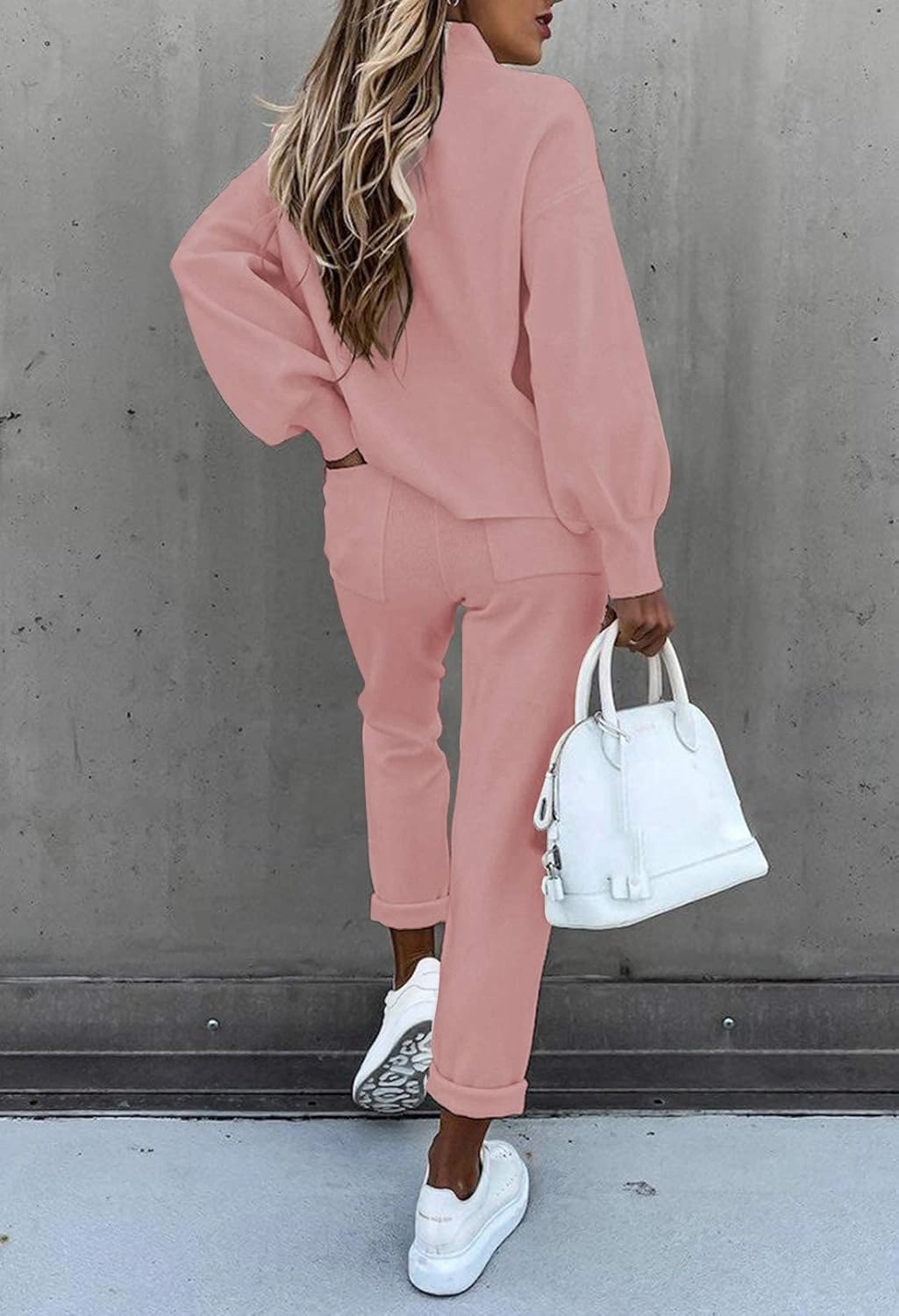 Fixmatti Women's 2 Piece Outfits Long Sleeve Pullover Sweatshirt Jogger Pants Sweatsuit