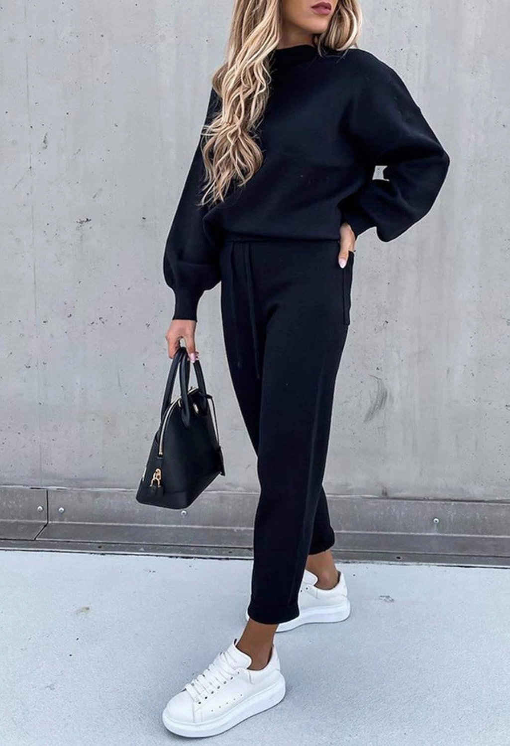 Fixmatti Women's 2 Piece Outfits Long Sleeve Pullover Sweatshirt Jogger Pants Sweatsuit