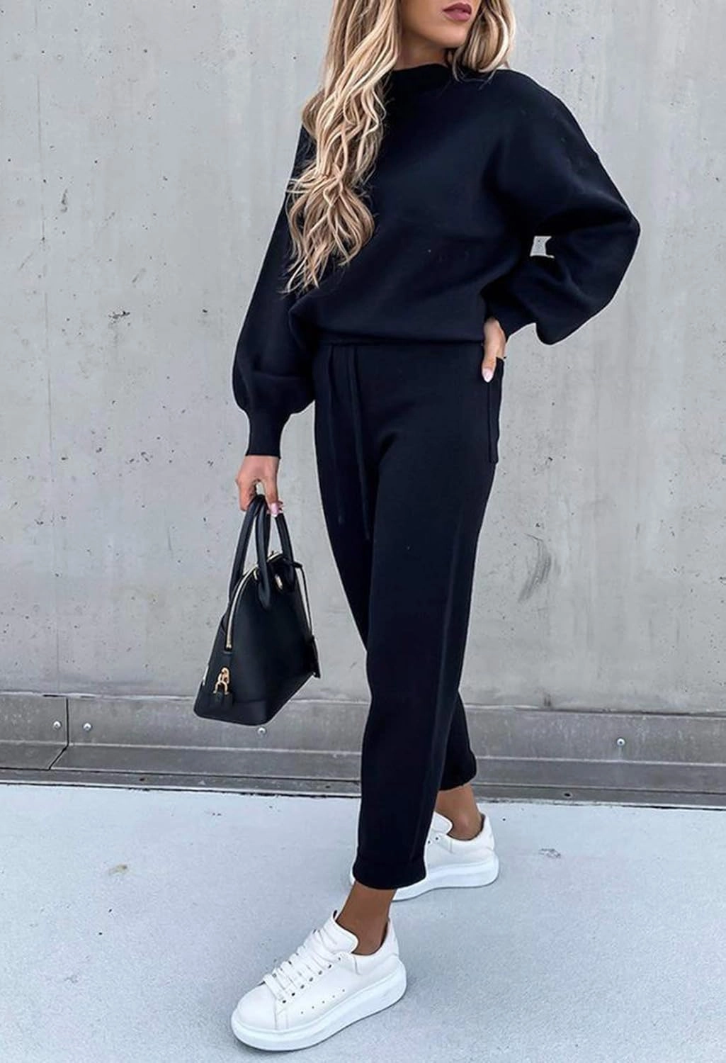 Fixmatti Women's 2 Piece Outfits Long Sleeve Pullover Sweatshirt Jogger Pants Sweatsuit