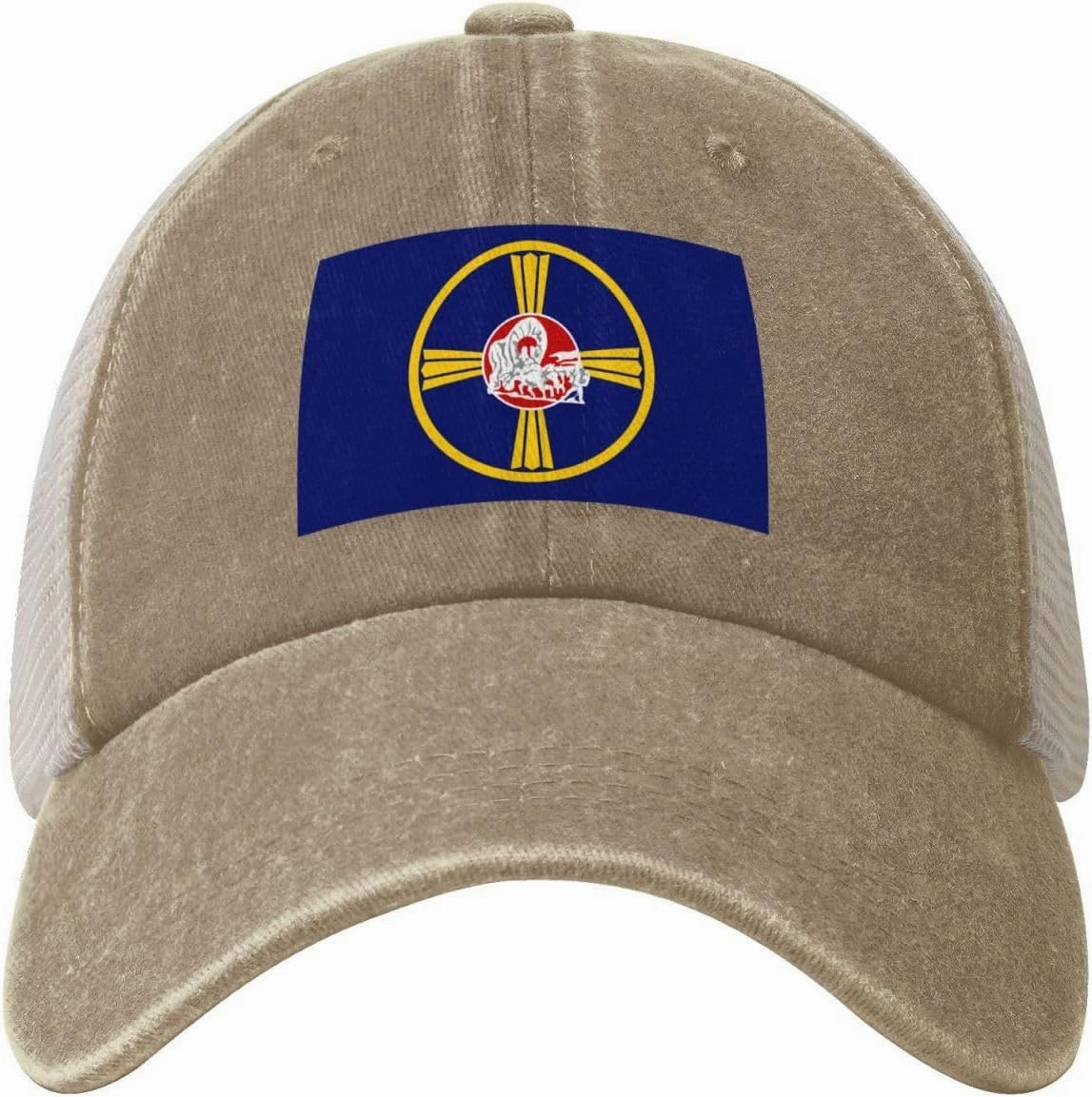 Flag of Omaha, Nebraska Baseball Cap for Men Women Adjustable Mesh Trucker Hat Golf Ball Caps