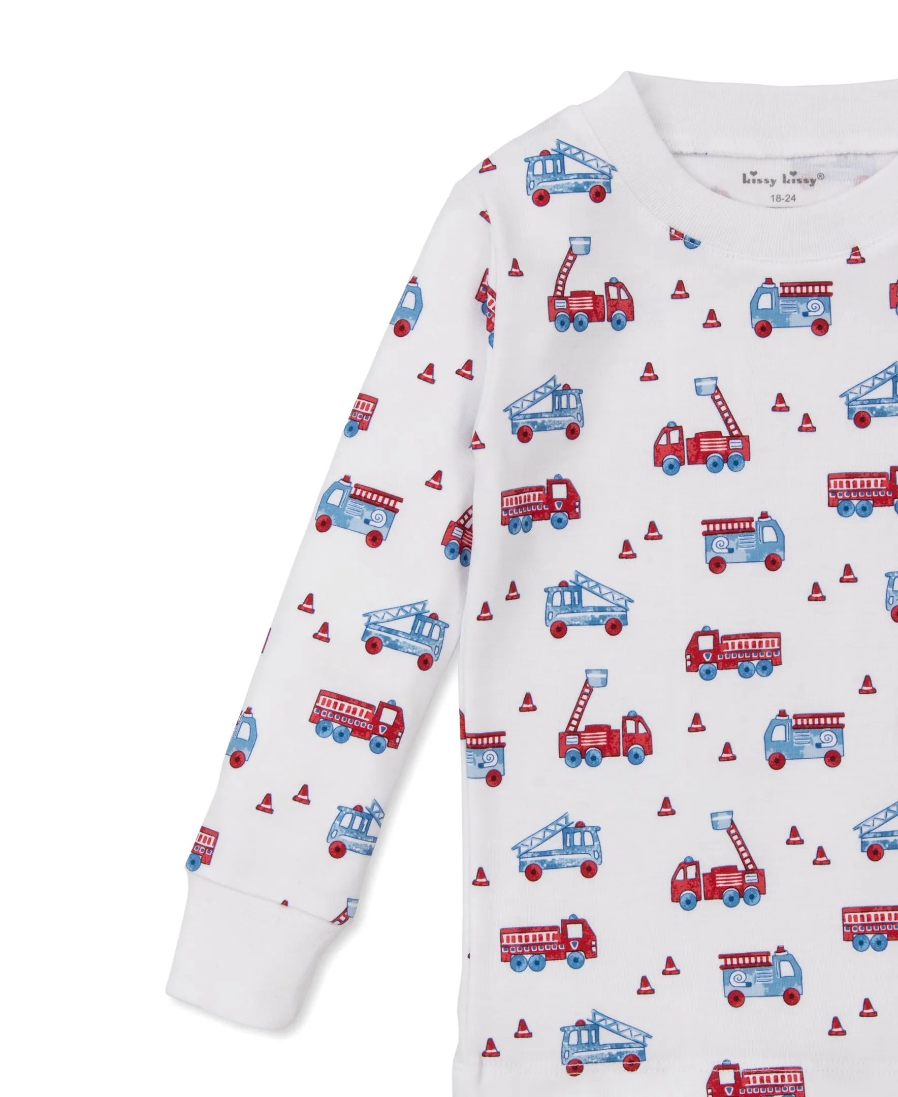 Flashing Firetrucks PJs