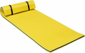 Floating Water Pad Mat,180X60X3.3Cm Bouncy Tear-Resistant 3-Layer XPE Foam, Roll-Up Floating Island River Rafts for Pool Lake Ocean,Orange