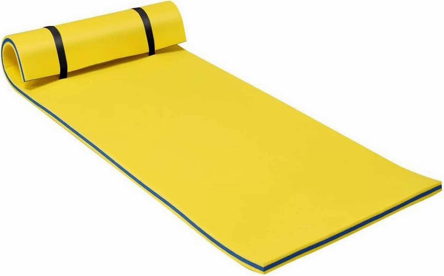 Floating Water Pad Mat,180X60X3.3Cm Bouncy Tear-Resistant 3-Layer XPE Foam, Roll-Up Floating Island River Rafts for Pool Lake Ocean,Orange