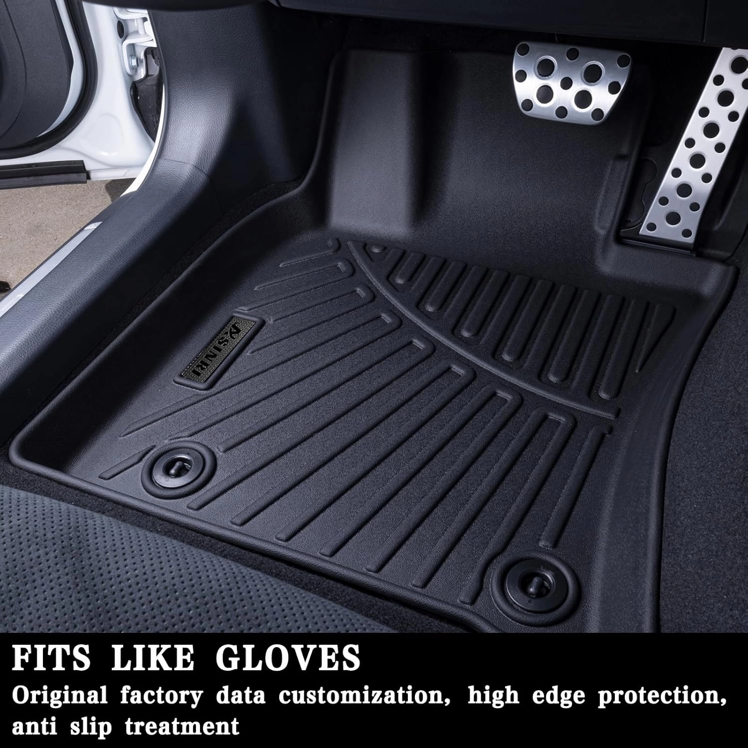 Floor Liners & Cargo Liners for 2020-2024 2025 Kia Telluride 7&8 Seats with Backrest Protection,TPE All Weather Protection 3 Rows Car Floor Mats with Trunk Mat Covering The backrest