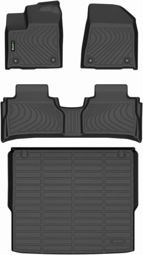 Floor Mats & Cargo Liner Custom for 2025 Nissan Murano All Weather Protection TPE Automotive Floor Liners Fits Front& 2nd Row Set Accessories, Black