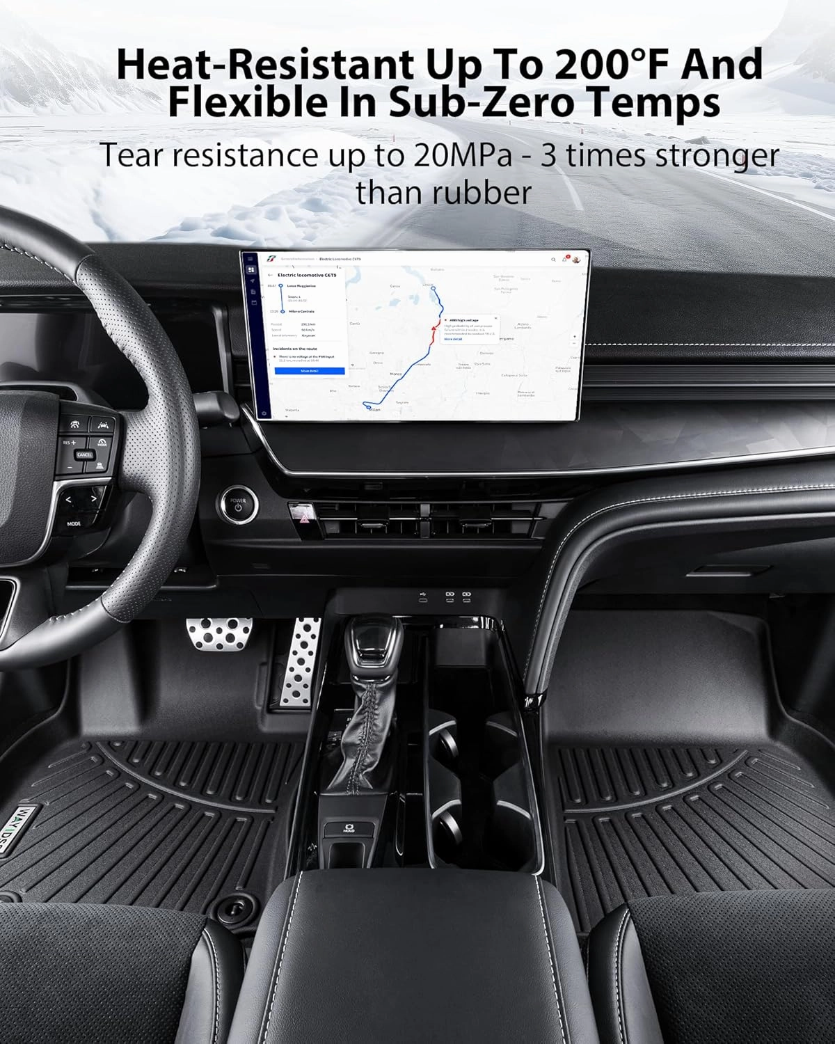 Floor Mats & Trunk Mat & Backrest Mat for 2025 2026 Nissan Kicks,TPE All Weather Protection 2 Rows Car Floor Mats with Trunk Mat with Velcro Rear Seats Backrest