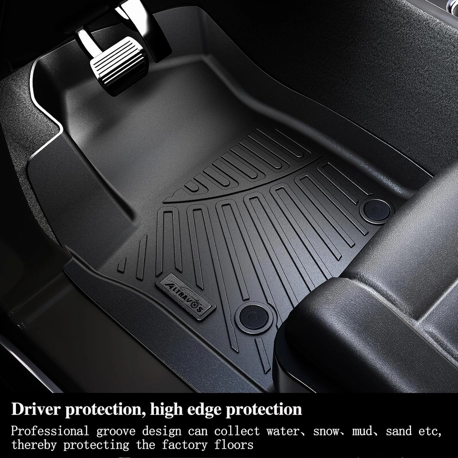 Floor Mats & Trunk Mat (Only Fit Sport Version) for 2016-2022 2023 Mazda CX-9 CX9 (7 Seats-2 Row Bench Seat),TPE All Weather Protection Floor Liners & Cargo Liners & Backrest Mat