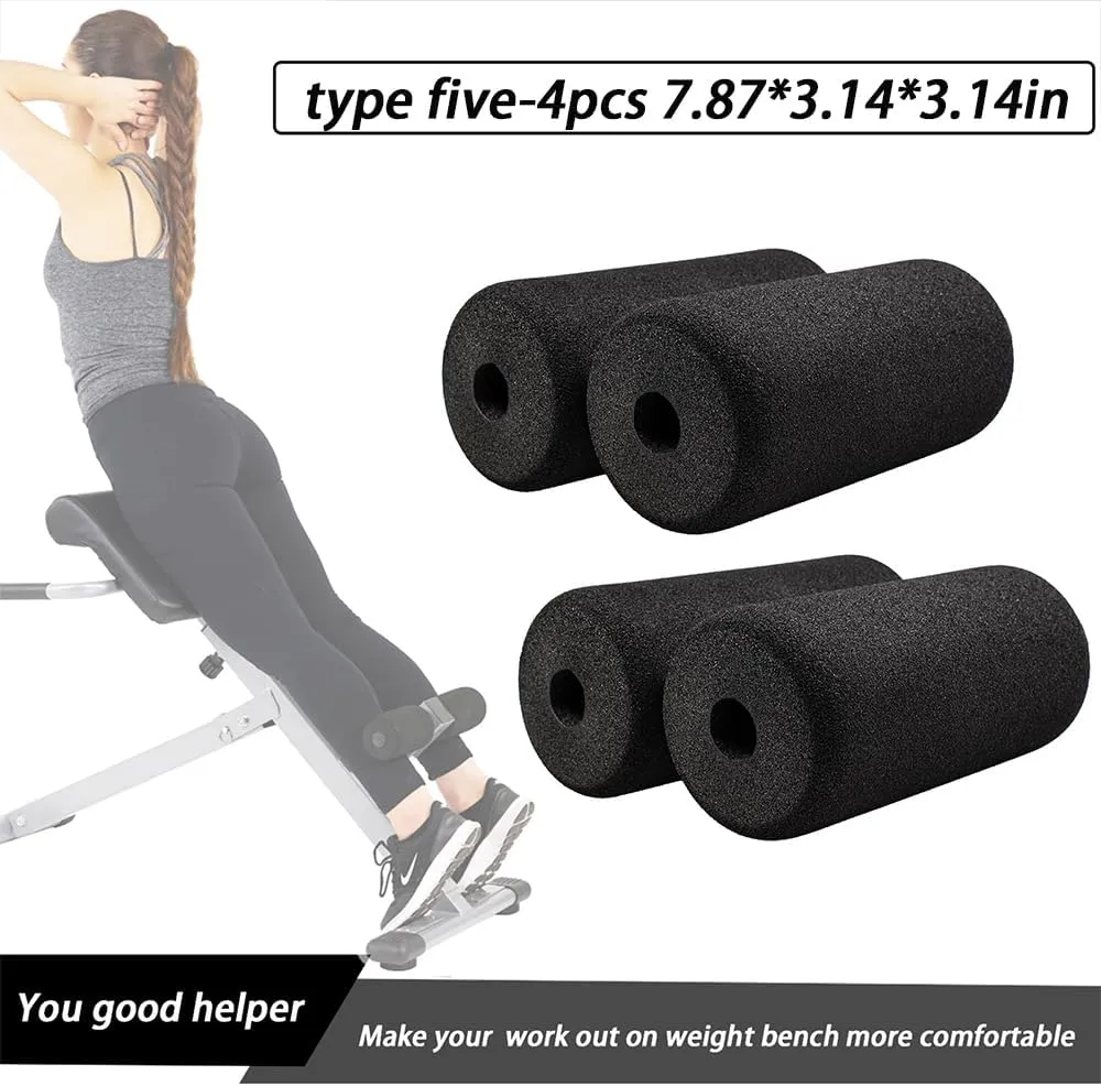 Foot Foam Pads Rollers(7.87in*3.14in*3.14in) for Exercise Machine, Inversion Table, Workout Bench, Sits Ups Replacement Parts, Marcy Home Gym Accesories