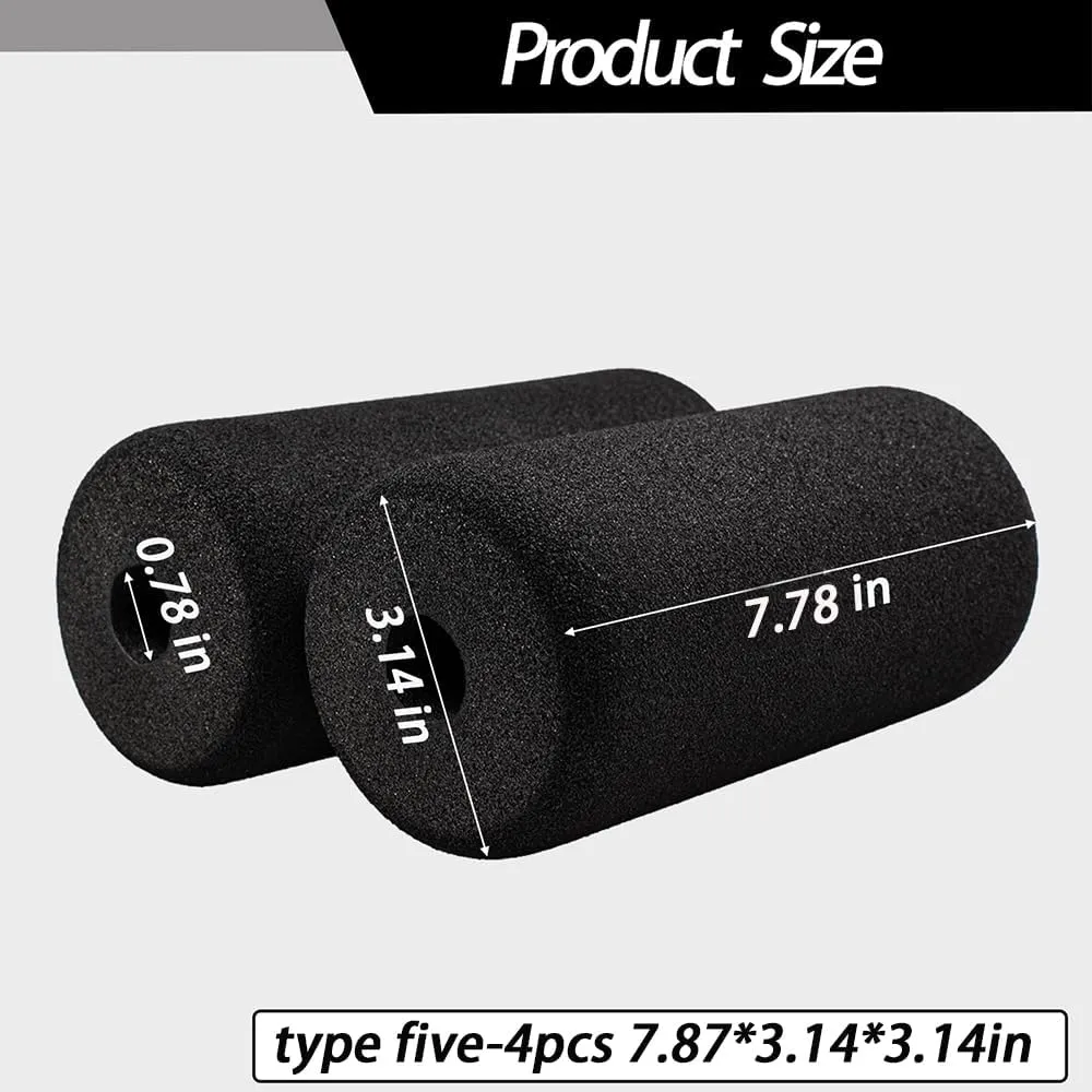 Foot Foam Pads Rollers(7.87in*3.14in*3.14in) for Exercise Machine, Inversion Table, Workout Bench, Sits Ups Replacement Parts, Marcy Home Gym Accesories