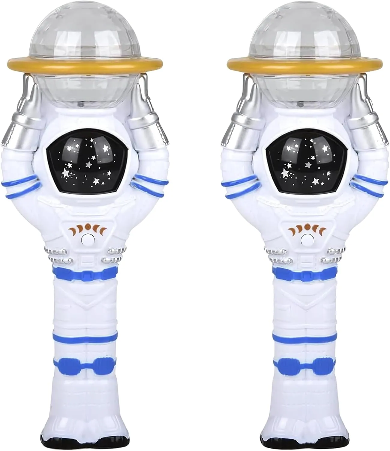 Forest & Twelfth Light-Up Astronaut Magic Ball Wand, Set of 2 LED Space Explorer Toys, Spinning & Flashing Lights, Perfect for Kids' Galactic Adventures, Great Space Gift Idea, Party Favor, Ages 3 