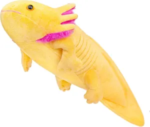 FRANKIEZHOU Realistic Axolotl Plush Toy-Yellow 19”Long, Lifelike Axolotl Stuffed Animal, Axolotl Toy, Soft Axolotl Plush Toy, Pillow for Kids,Gifts for Kids,Cute Plush,Halloween Decor