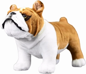 FRANKIEZHOU Simulated English Bulldog Plush Toy, Dog Toy, Kids Birthday Gift, Bulldog Gift, Soft, Stuffed Animal, Toy for Boys, Girls,11 Inches Long
