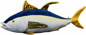 FRANKIEZHOU Simulation Tuna Plush-15.75" Lifelike Creature Thunnus Stuffed Animal,Soft Tuna Plush Toy, Stuffed Toy,Cuddly Toys