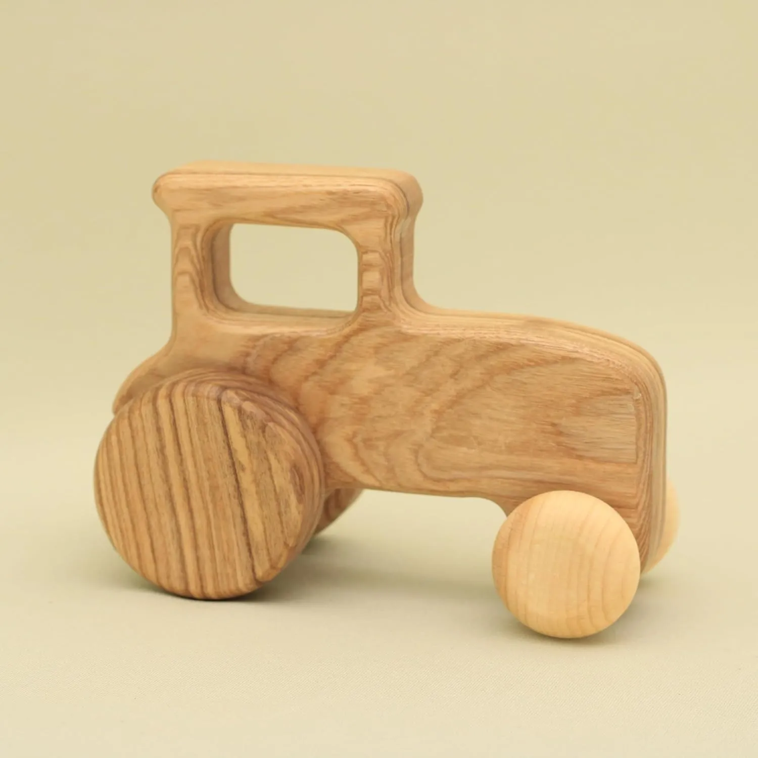 Free Shipping Handmade Natural Wooden Tractor - Eco-Friendly Delight for Boys, Lotes Toys Baby Gift